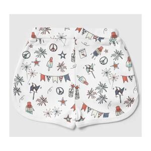 Goumi viscose organic cotton shorts celebration‎ print 10-12 years NWT